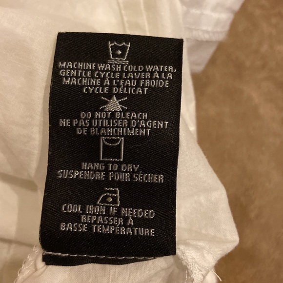 Ispiri brand white button blouse with rolled/buckle detail sleeves. - Picture 6 of 6